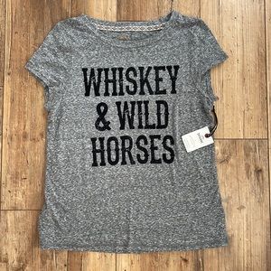 Whiskey and Wild Horses Tee
